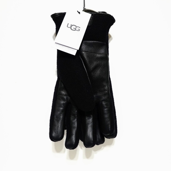 UGG FABRIC & LEATHER GLOVES - Picture 3 of 7